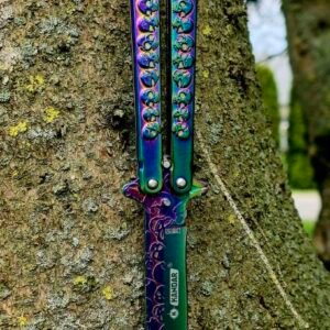 Unikalus lenktinis peilis – ryškus dizainas ir patikima konstrukcija