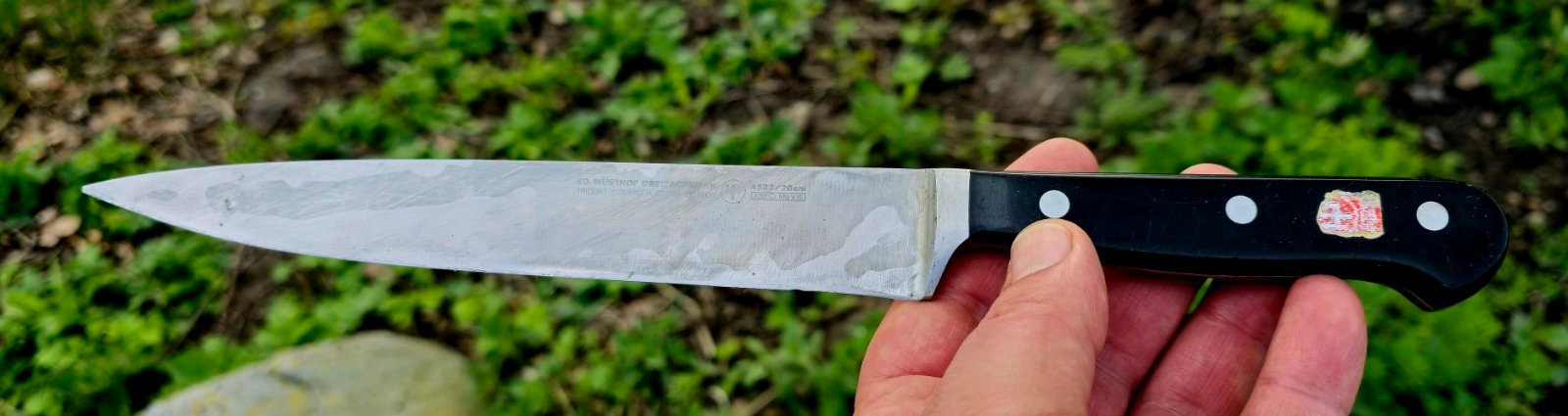 Parduodamas autentiškas nerestauruotas Wüsthof Trident šefo peilis