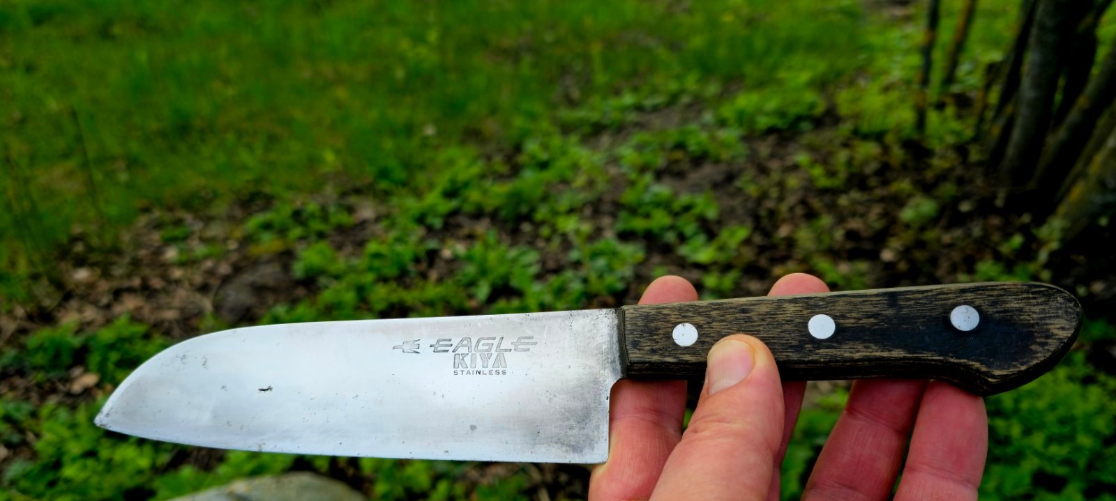 Parduodamas originalus nerestauruotas japoniškas virtuvinis peilis „Eagle Kiya“