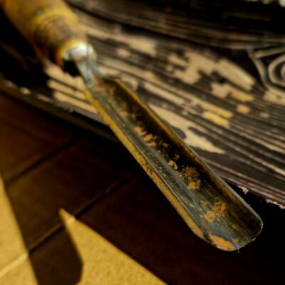 Parduodamas senovinis Robert Sorby pusapilnis kaltas | Cast Steel | Sheffield