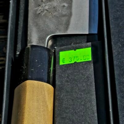 Japonų rankų darbo virtuvinis Nakiri peilis – Aogami Super, 64 HRC