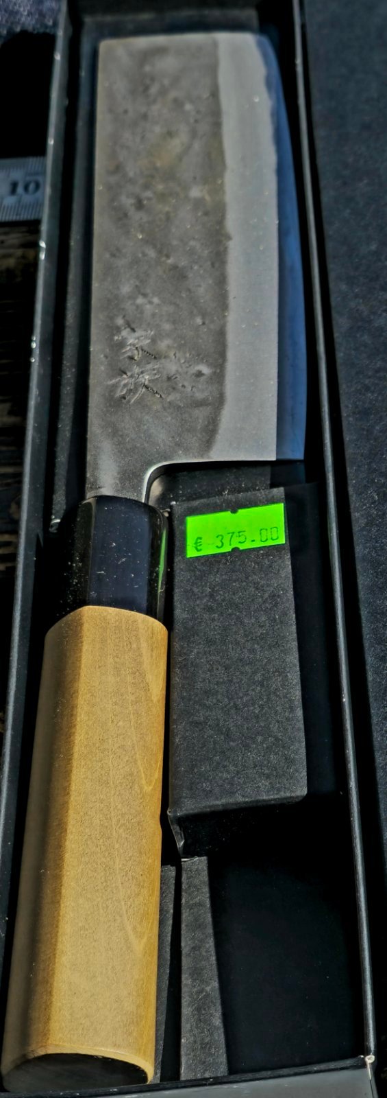 Japonų rankų darbo virtuvinis Nakiri peilis – Aogami Super, 64 HRC - Image 2