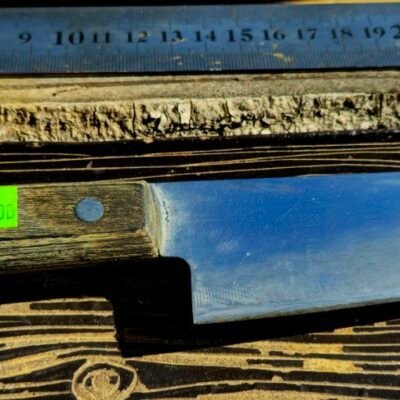 Senasis japoniškas Santoku peilis – trijų sluoksnių, Aogami šerdis, restauravimui