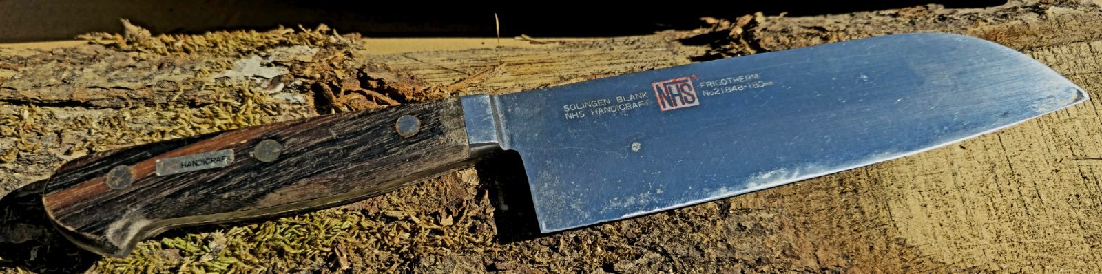 Parduodamas vokiškas „NHS Handicraft“ Santoku peilis